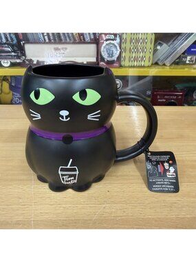 Tim Hortons Halloween Black Cat Mug Heat Changing Color Coffee Cup 2025 NWT